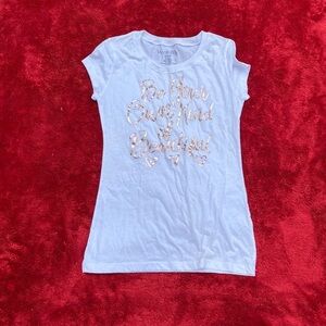 Wound Up Be Your Own Kind Of Beautiful Graphic Tee SIZE S Rose Gold Script
